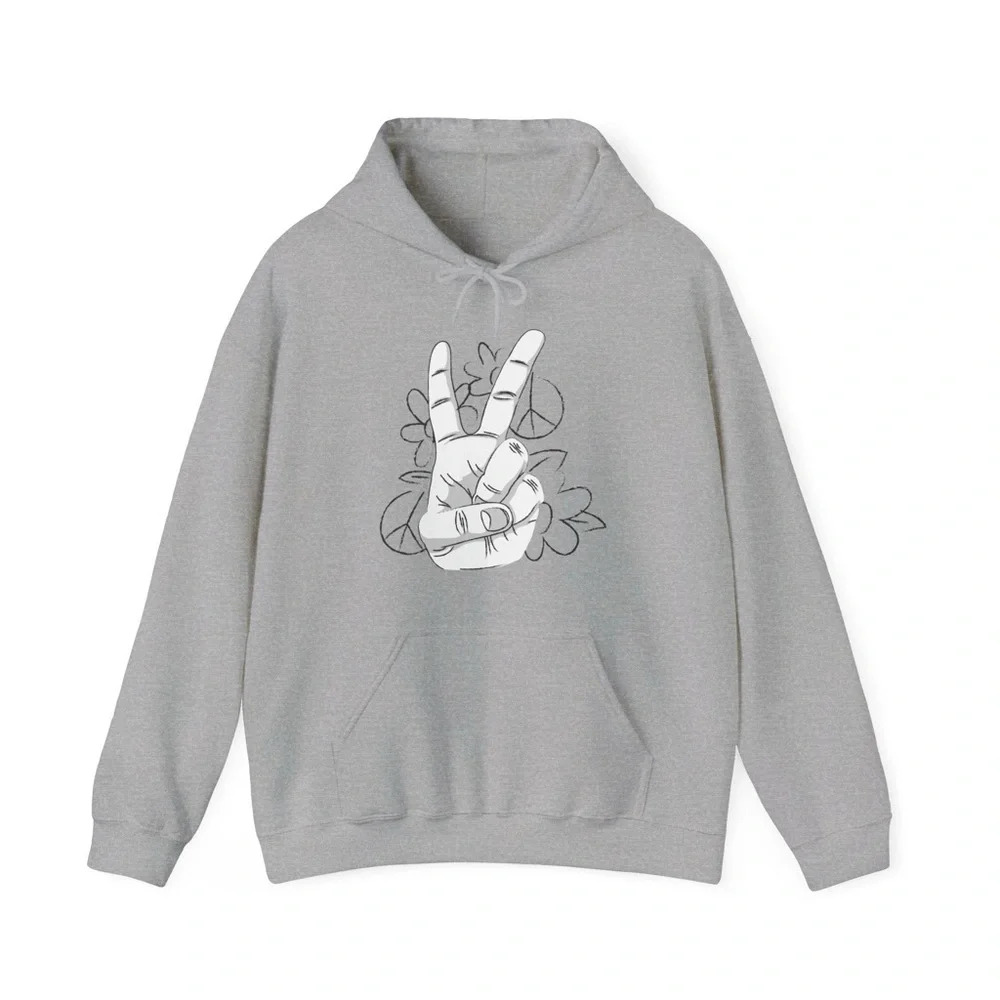 “Peace is Proud” Custom Graphic Design Unisex Hoodie - Picture 6 of 11
